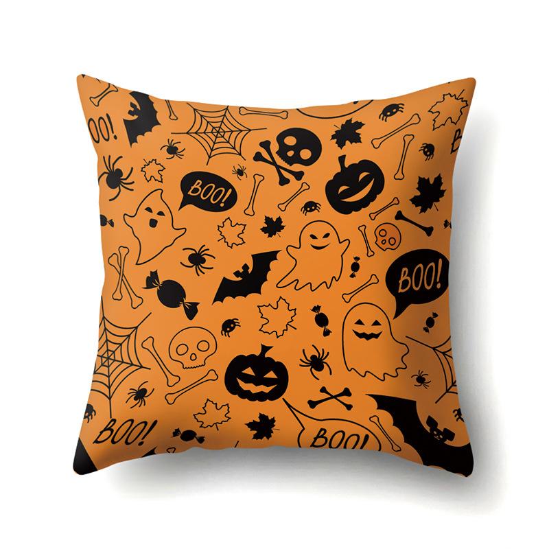 Halloween Pillowcase Car Waist Pillow Pumpkin Sofa Cushion Cover Office Home Living Room Pillowcase