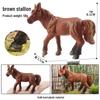 Wild Safari Animal Figurines: Giraffe, Elephant, Rhinoceros, Brown Bear, Tiger, Lion, Leopard, Hippopotamus - Solid Cognitive Toys