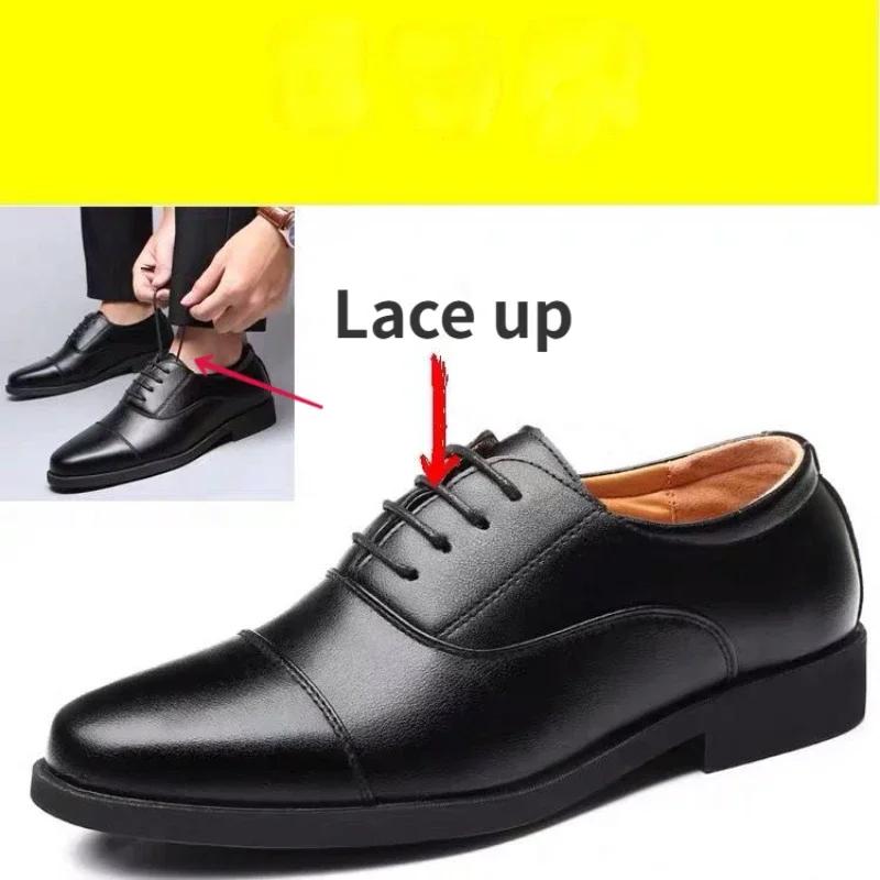 Men Leather Shoes Office Mens Dress Shoes Quality Man Oxford Shoes British Style Business Work Footwear New