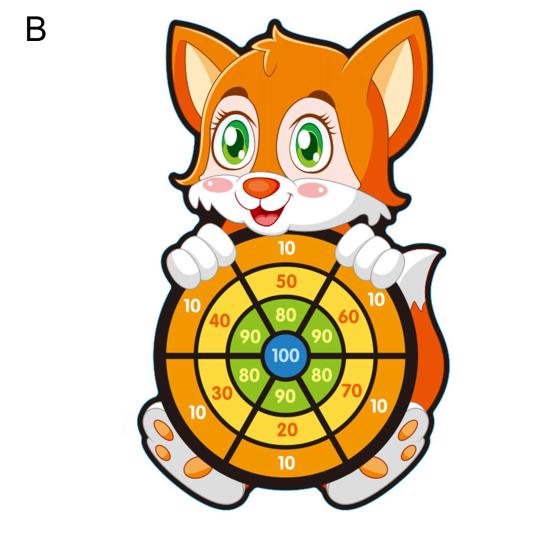 Sticky Cartoon Target Animal Board Balls Herní hračka pro děti a rodiče
