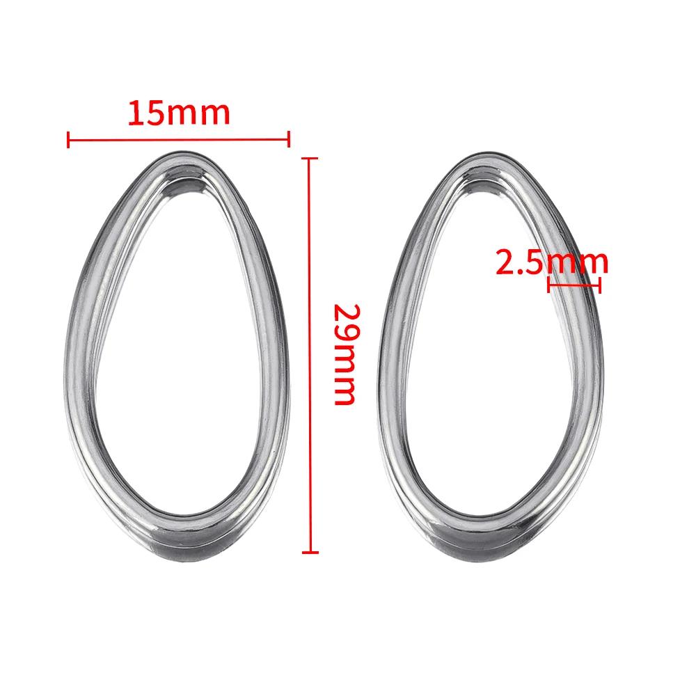 6pcs 2pcs Stainless Steel Irregular Geometric Oval Connectors Hollow Frame Bezel Charms for DIY UV Resin Earrings Jewelry Making
