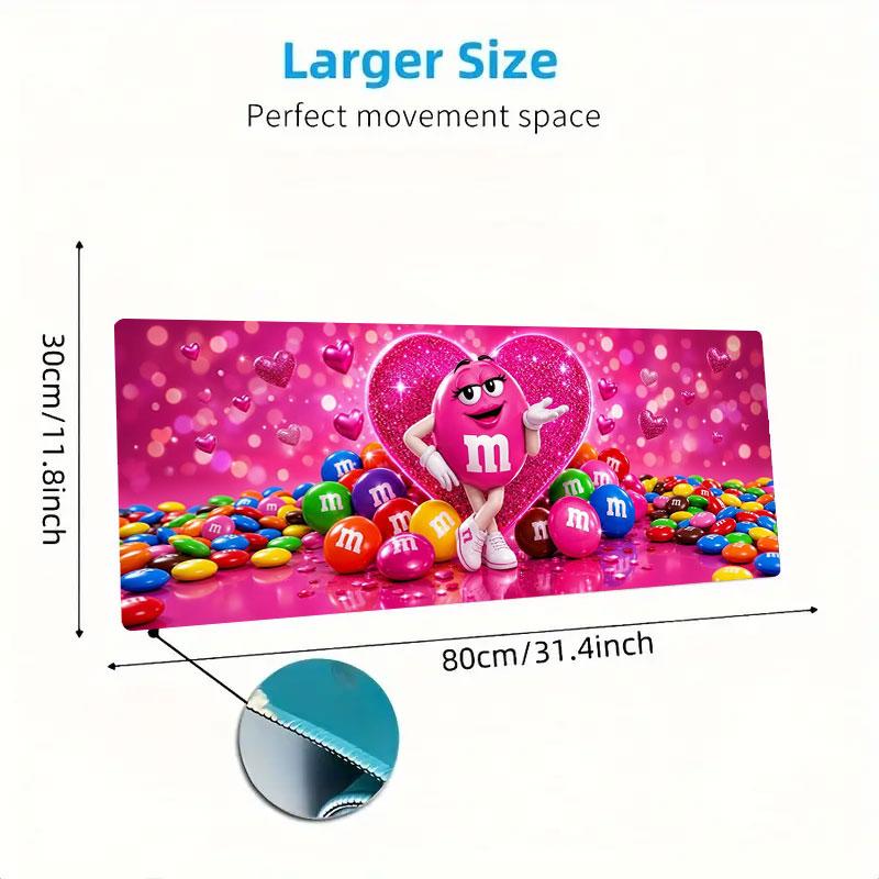 M&M's Podkładka pod mysz Duży rozmiar Podkładka na duży stół do gier Antypoślizgowa Podkładka pod laptopa Tablet Duża podkładka pod mysz XXL Mata na mini PC z obszyciem
