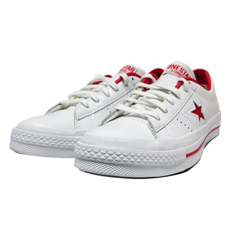 Converse One Star Series Vintage Classic Low-Top Canvas Shoes Unisex White Red