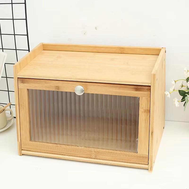 Bamboo Multifunctional Kitchen Bread and Teacup Storage Rack