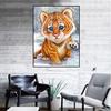 Animal Embroidery Paintings Rhinestone Pasted DIY  Cross  