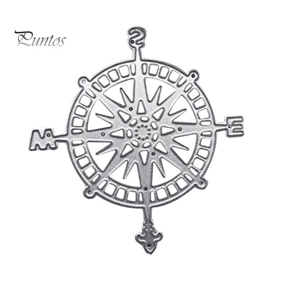 

Компас металлический трафарет DIY скрапбук тиснение бумажные карты декор трафарет плесень серебряный