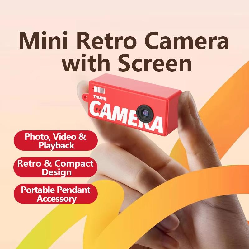 Mini Retro Thumb Keychain Camera 1080P Video Recording CCD Digital Camera 0.96Inch Portable Charmer Small Camcorder With Flash Support TF Card G6 X7