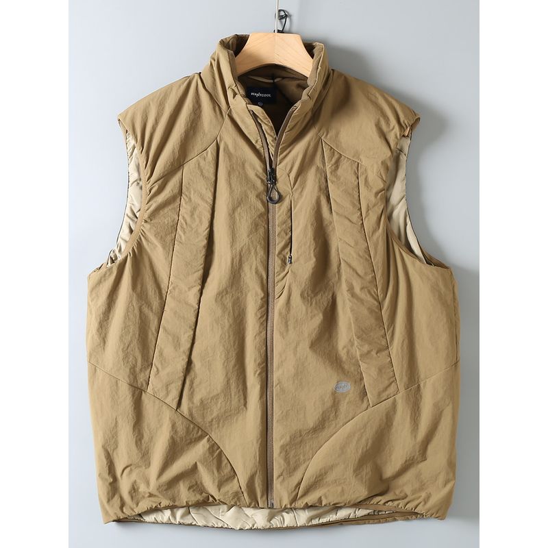 Foreign Trade Surplus Outdoor Running Water-Resistant Multi-Pocket Stand Collar Workwear Vest Warm Cotton Jacket Unisex Vest