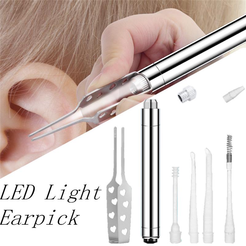 Buy Safety 5 In 1 Baby Children Earpick Flashlight Luminous Ear Wax