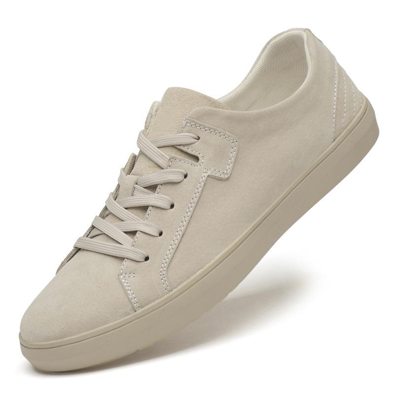 

Дышащие кеды мужские трендовые с круглым носком модные повседневные туфли на плоской подошве мужские туфли больших размеров 45 песочный