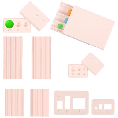 Polymer Clay Bead Maker Tool - Round Ball Shaping Mold with Hole Punch for DIY Jewelry Earrings Necklaces Crafting Accessories