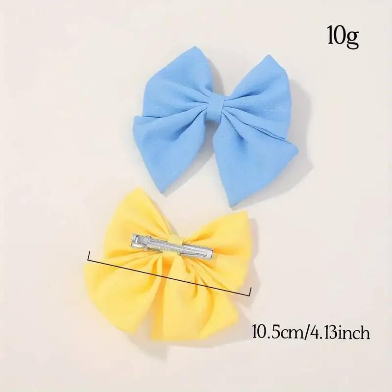 3pcs 4.13'' Grosgrain Ribbon Hair Bows Clips Sweet Bowknot Hairpins Barrettes Headwear Women Girls  Hair Accessories