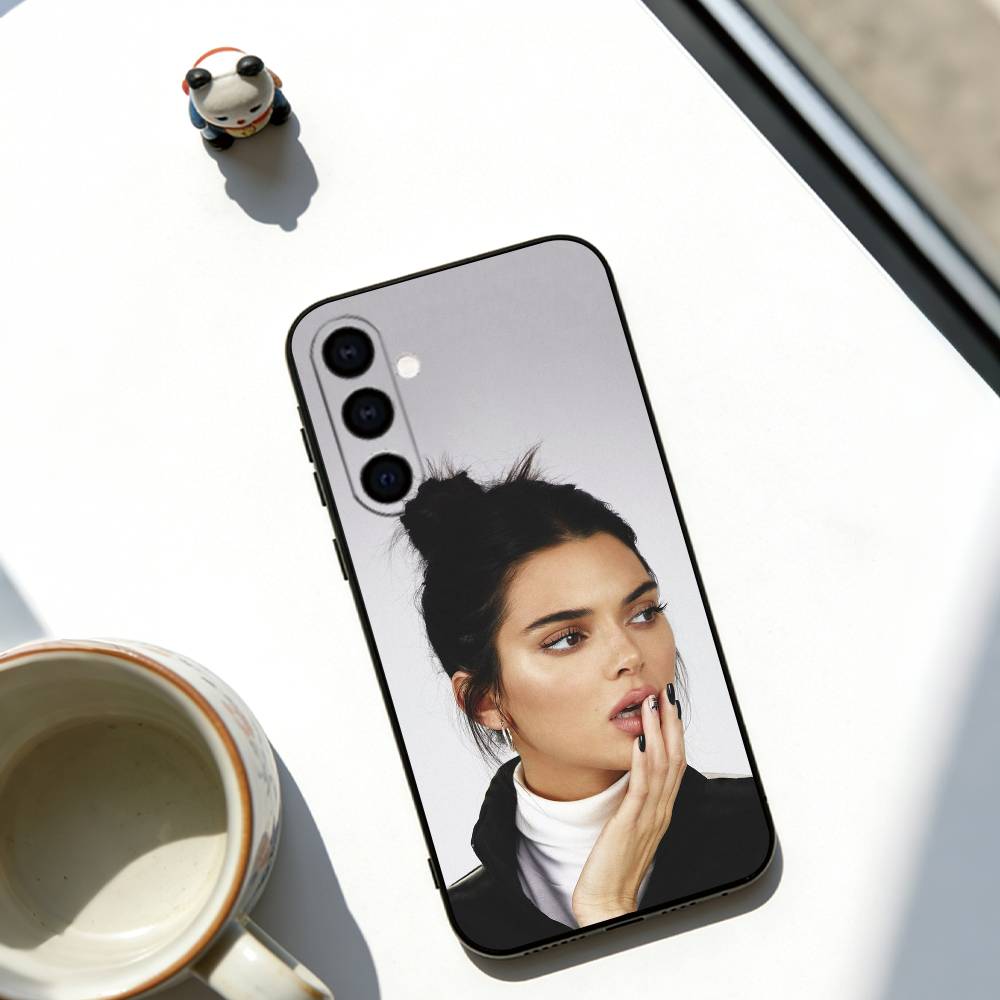 Kendall Jenner Phone Case For Samsung Galaxy A73,A72,A71,A70,A53,A52,A51,Soft Black Cover
