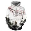 Fashion 3D Printed Pattern Men's Hoodie Street Design Harajuku Retro Long Sleeve Top Simple Irregular Men's Sweatshirt