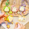 Cartoon Dog Cute Toast Resin Keychain Ideal For Car Keys And Unique Ideas Gift