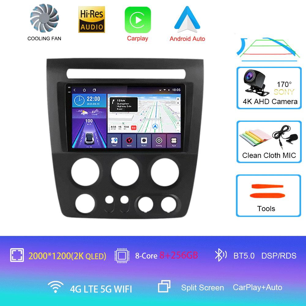 Android 14 Car Radio Multimedia Player For Hummer H3 1 2005 - 2010 2 Din Navigation Carplay Autoradio Stereo WIFI DSP QLED Sreen