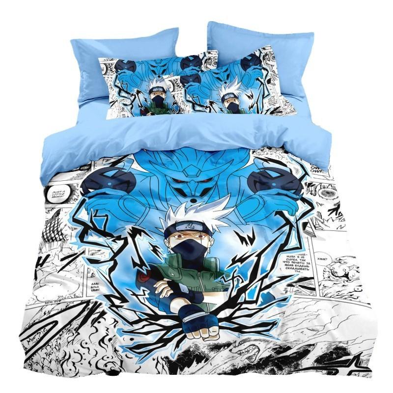 Anime Uzumaki Beding Sets Cartoon N-Naruto Duvet Cover and Pillowcase Adult Boy Girl Bedroom Decoration Children Gift