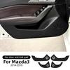 4 STUKS Auto Deur Anti-Klap Beschermingsmat voor Mazda 3 2014 2015 2016 2017 2018 Suede Leer Koolstofvezel Stijl Interieur Sticker