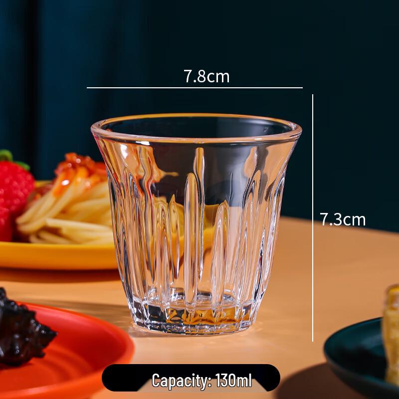 

Zhaoran Ins Style 130ml Tempered Glass Coffee Cup