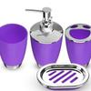 Elegant Euro-American Bathroom Set: 6-Piece Toiletries & Electroplated Lotion Bottle
