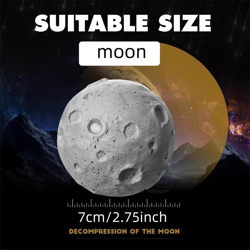 1/3/5Pcs Moon Shape Sensory Stress Squeeze Balls Anti Anxiety Fidget Toys For Kids Birthday Party Favors School Carnival Reward Gifts