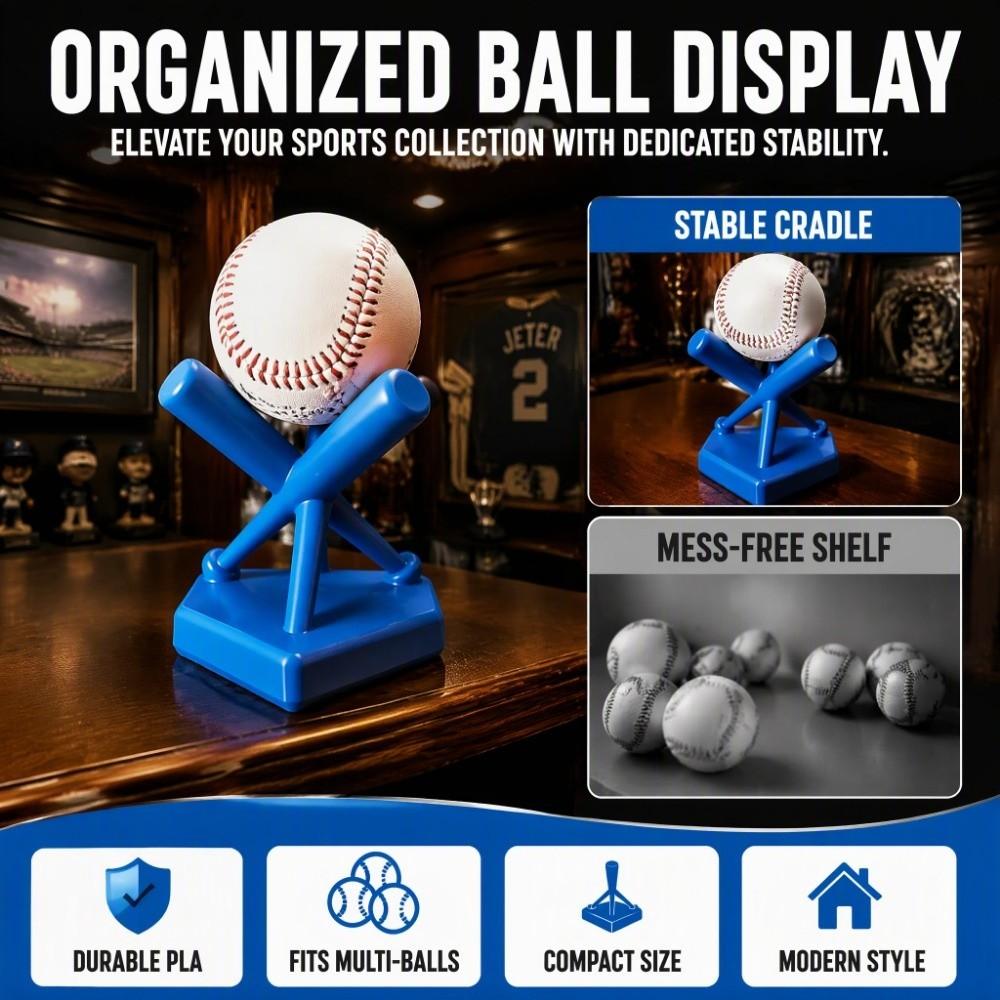 PLA 3D-gedrucktes Baseball-Aufbewahrungsregal Drei baseballschlägerförmige Golfball-Displayständer Softball