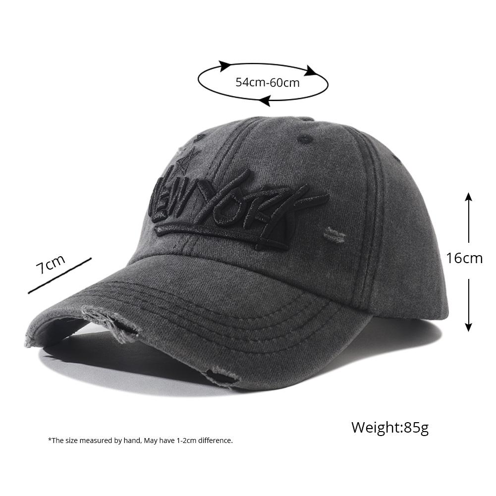 Fashion Letter Embroidery Baseball Cap Retro Washed Shabby Dad Hats Outdoor Cycling Travel Adjustable Sun Hats For Women Men