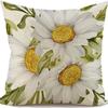 Year Daisy Flower Linen Pillow Case Home Decor Hydrangea Sofa Pillow Cushion
