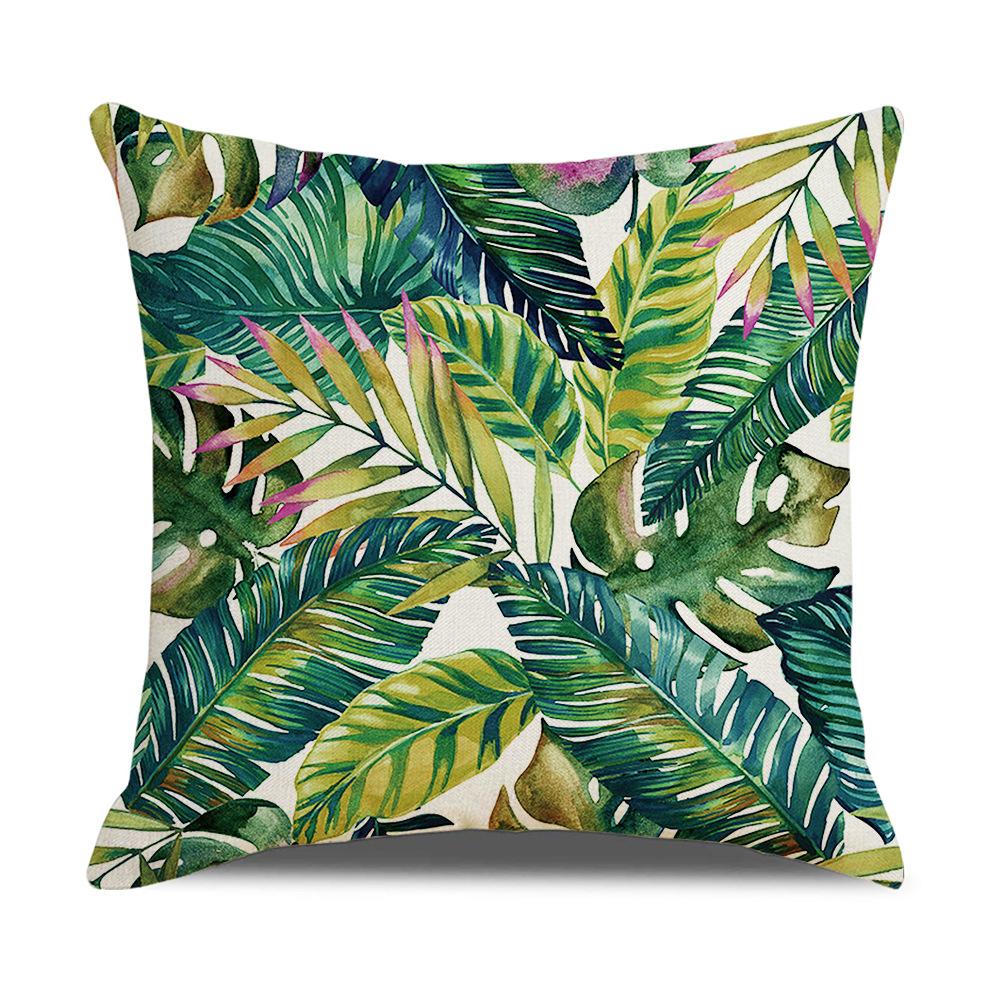 Ins Nordic Tropical Plant Pillow Cover New Home Furnishings Office Lumbar Cushion Pillow Cover