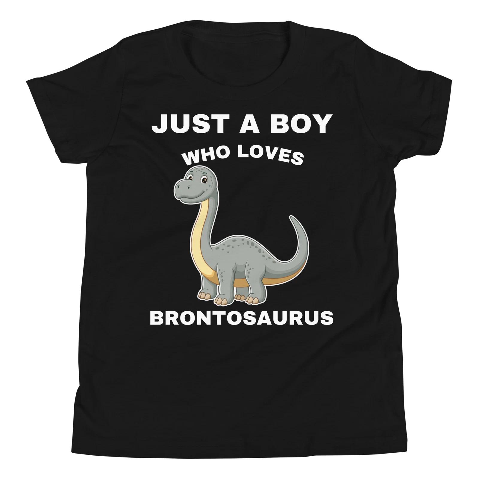 Just A Boy Who Loves Brontosaurus Funny Dinosaurs Lover Youth T-Shirt 150