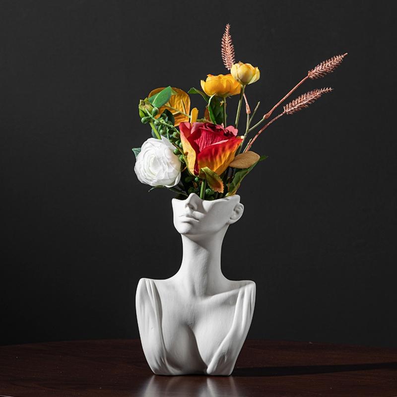 3D Resin Plaster Cement Concrete Flower Pot Mould Creative Abstract Human Body Molds Silicone Mold DIY Casting Mold