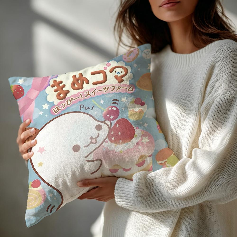 Character Mamegoma Cushion Cover Patterned Cushion Cover Romantic Cozy Home Sofa Decoration