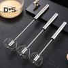 Semi-Automatic Whisk Stainless Steel Egg Beater Hand Push Rotary Egg Mixer Blender Handheld Egg Stirrer Tool Kitchen Supplies
