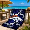 Telo Mare Logo Denver Broncos, Asciugatura Rapida, Facile da Curare, Adatto Sia per il Fitness che per le Vacanze al Mare, Essenziale Sportivo
