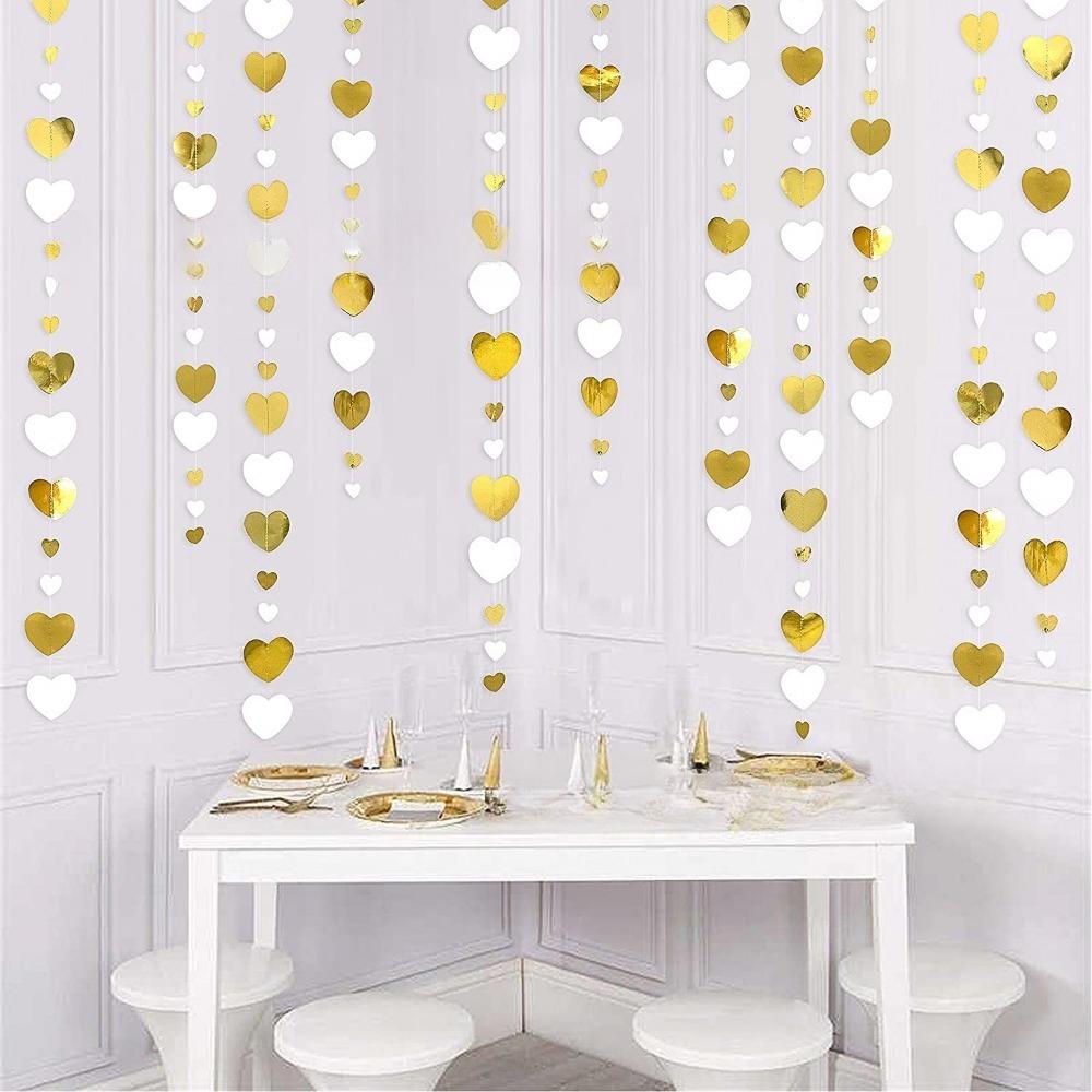 10 Stück genähte Latte 4m Valentinstag Geburtstagsparty Hochzeitsdekoration Arrangement Fahne