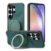 Manetic Bracket Stand Leather Phone Case for Samsung Galaxy S26 S23 S22 S25 S21 Ultra Plus Note20 S23 S24 FE S26 Ultra Cover
