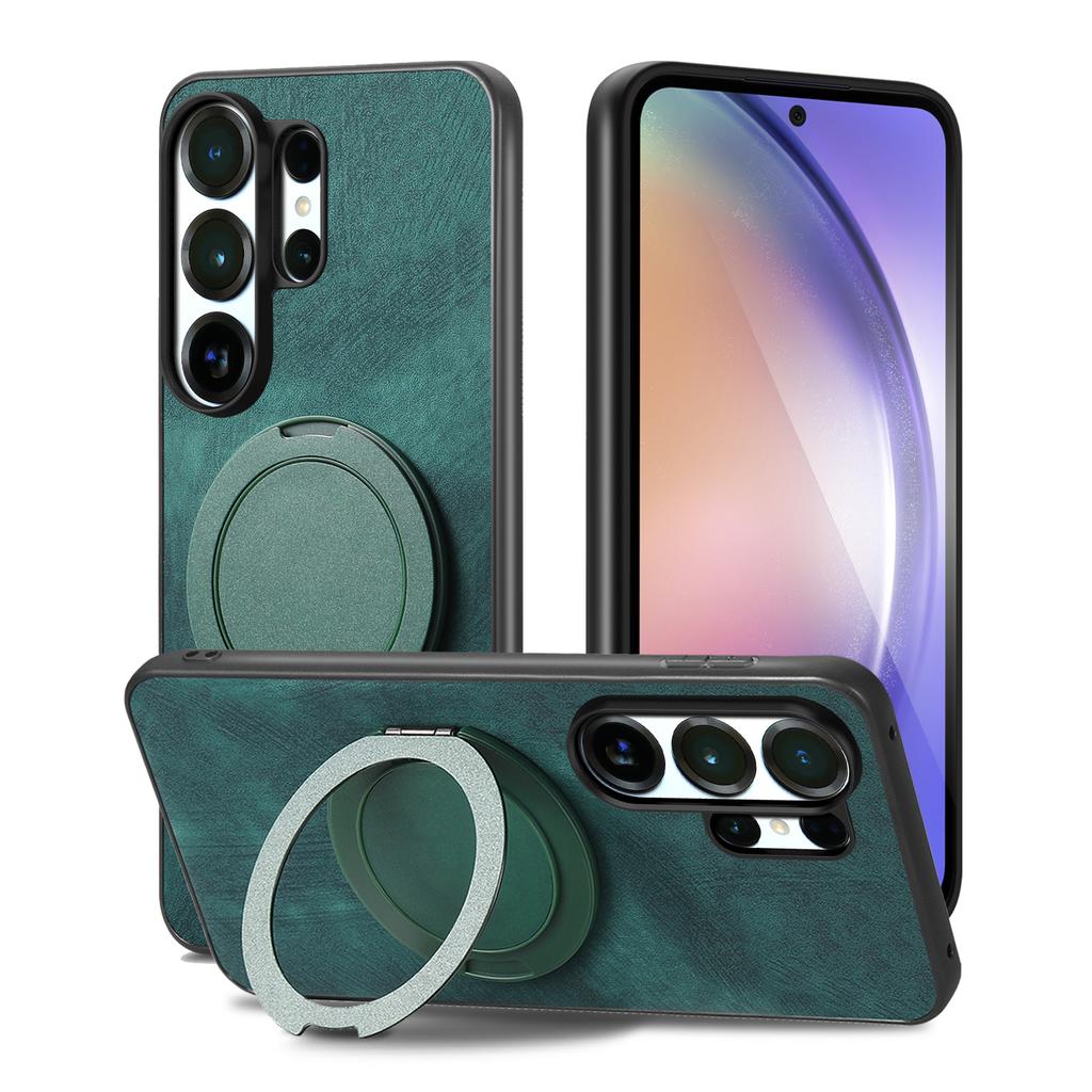 Manetic Bracket Stand Leather Phone Case for Samsung Galaxy S26 S23 S22 S25 S21 Ultra Plus Note20 S23 S24 FE S26 Ultra Cover