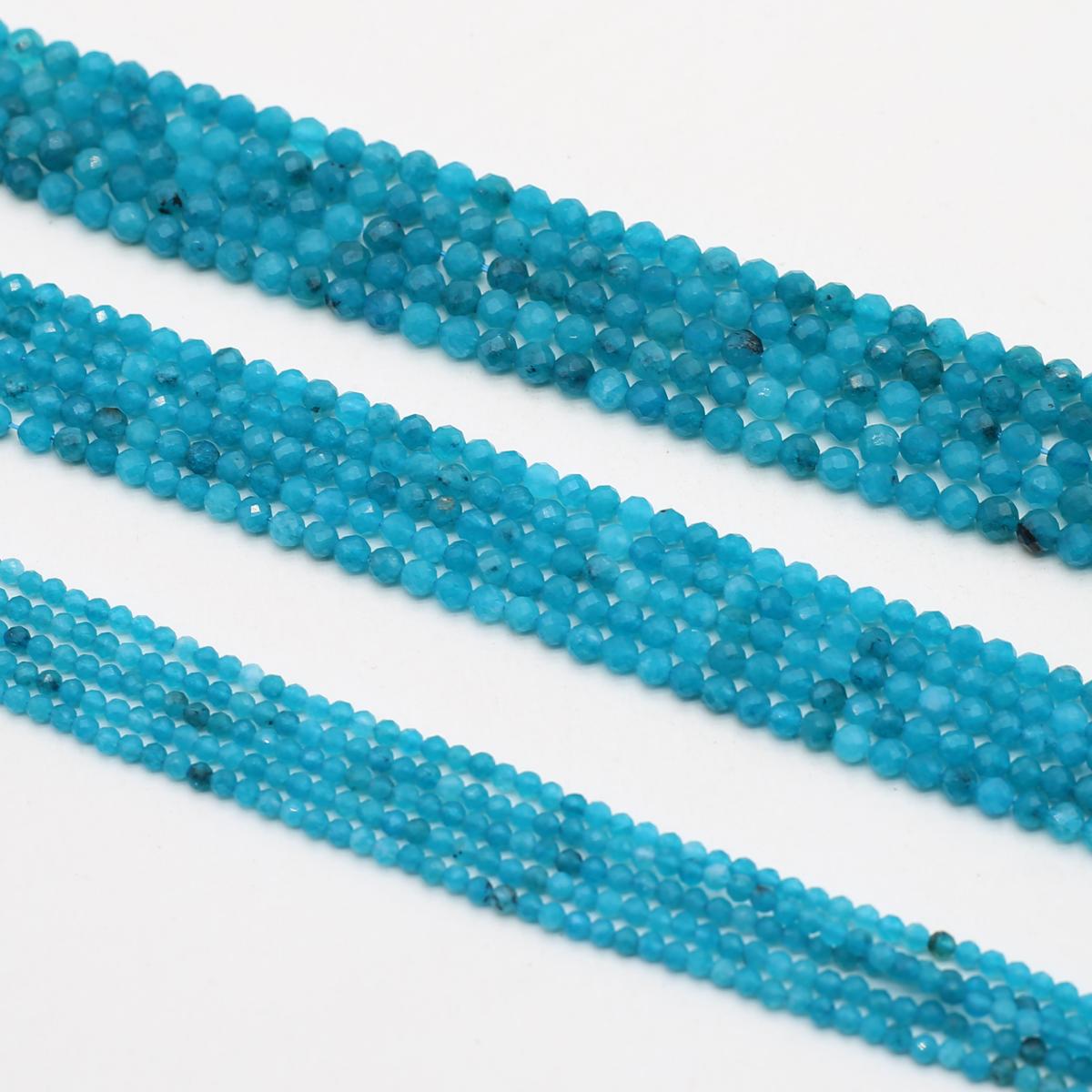 

1 нить, 2 мм, 3 мм, 4 мм, граненые бусины из натурального камня для изготовления ювелирных изделий, ожерелий, браслетов, аксессуаров, подарков на день рождения, 38 см 1Strand/2mm-Apatite