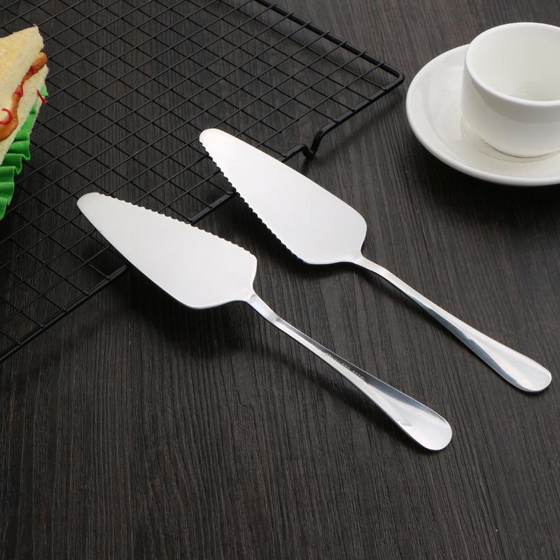 Stainless Steel Serrated Edge Cake Server Blade Cutter Pie Pizza Shovel Cake Spatula Baking Tool