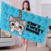 Cat Chis SweetS Home Microfiber Blanket Quick Drying Beach Towels Oversized Printing Super Absorbent Pool Towel Blanket
