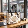 Cozy Winter Pattern Tote Bag Fashion Casual Daily Use Portable Large Capacity Handbag for Women