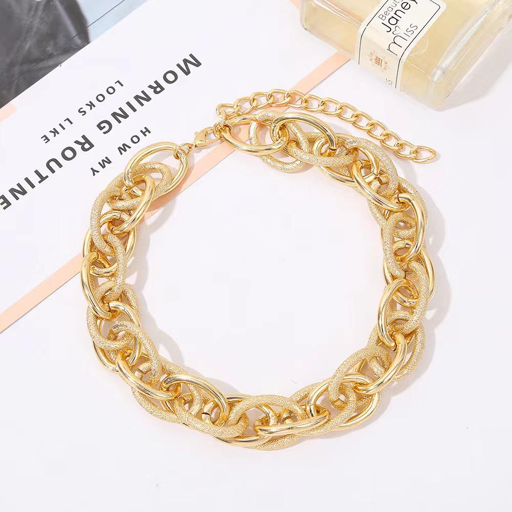 Thick Chain Street Hip-Hop Necklace & Bracelet Set