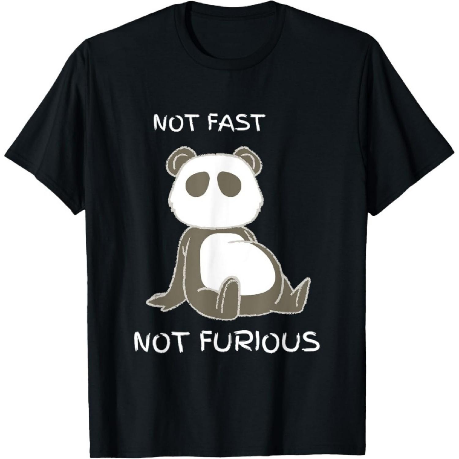 

Not Fast Not Furious Funny Panda Apparel T-Shirt XXXXXL чорний