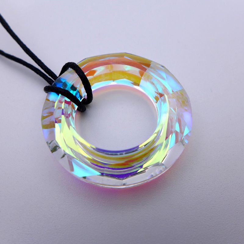

2pcs 30mm AB Colorful Ring Crystal Pendant Accessories for Crystals Lamp Parts Prisms Hanging Ornament DIY Home Christmas Decor