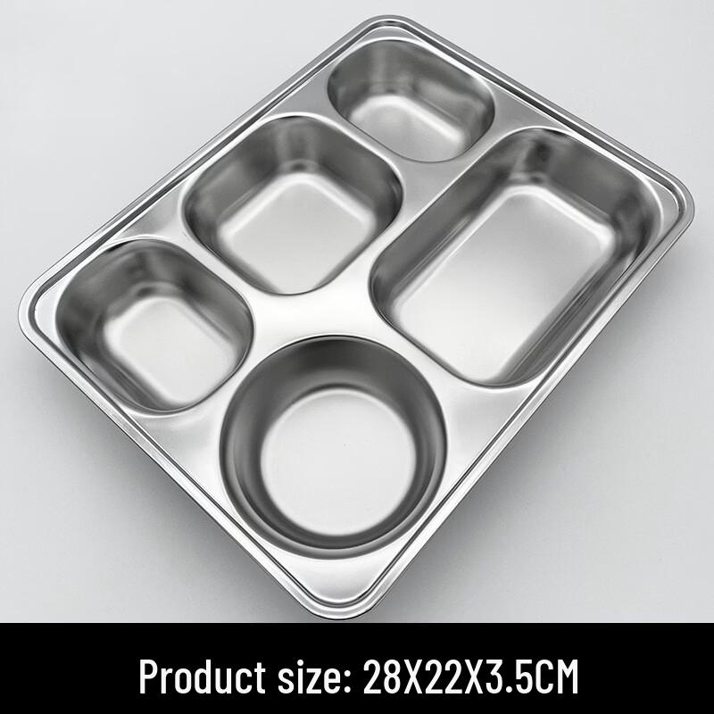 Zhishi Stainless Steel Divided Lunch Tray