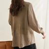 Fashionable Sweater Shirt Fake Two-piece Loose Slimming Pullover Autumn Top