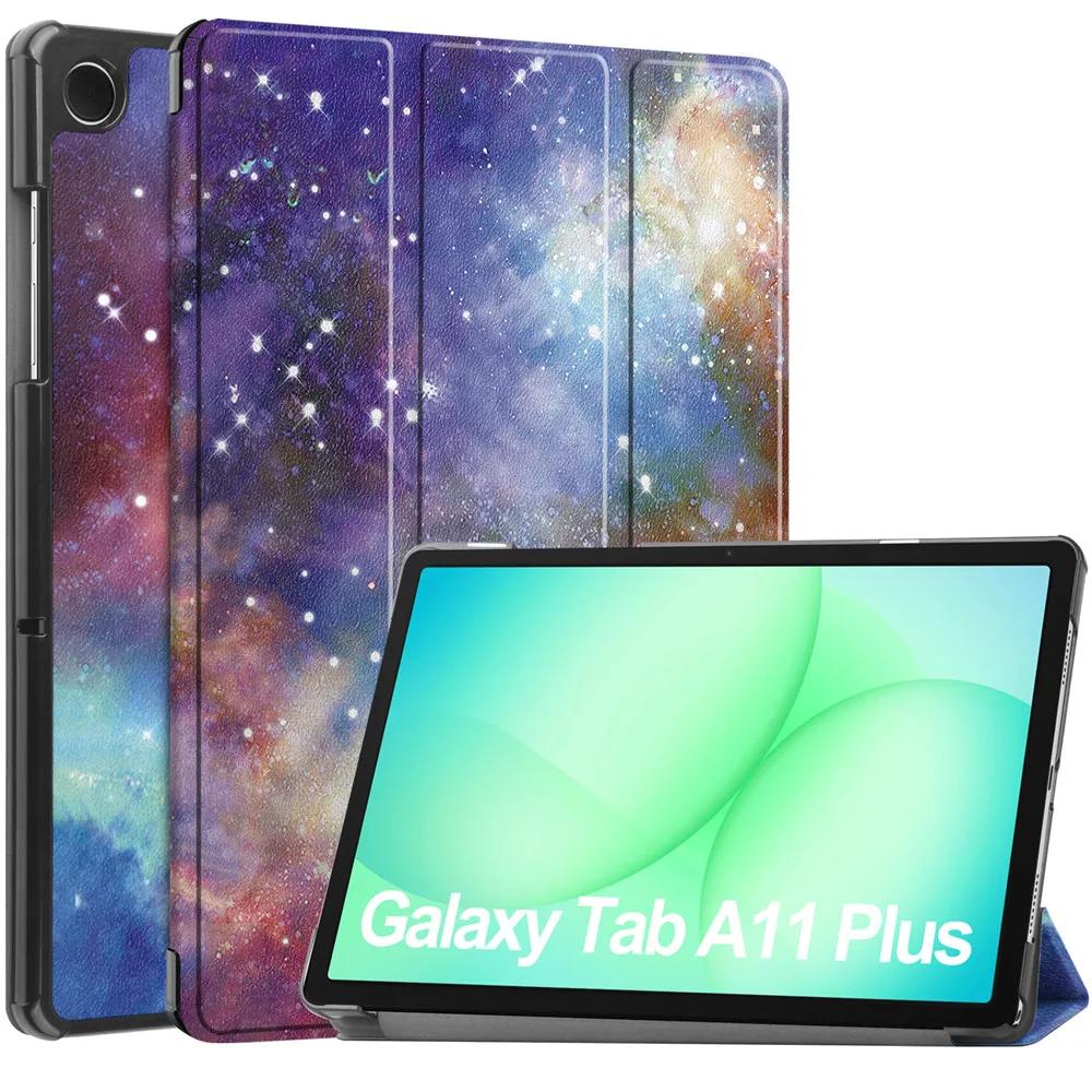Para Samsung Galaxy Tab A11 Plus Funda de 11 pulgadas Magnética Plegable Soporte de Cuero PU Funda A11+ SM-X230/SM-X233 Cubierta de Tableta de 11"