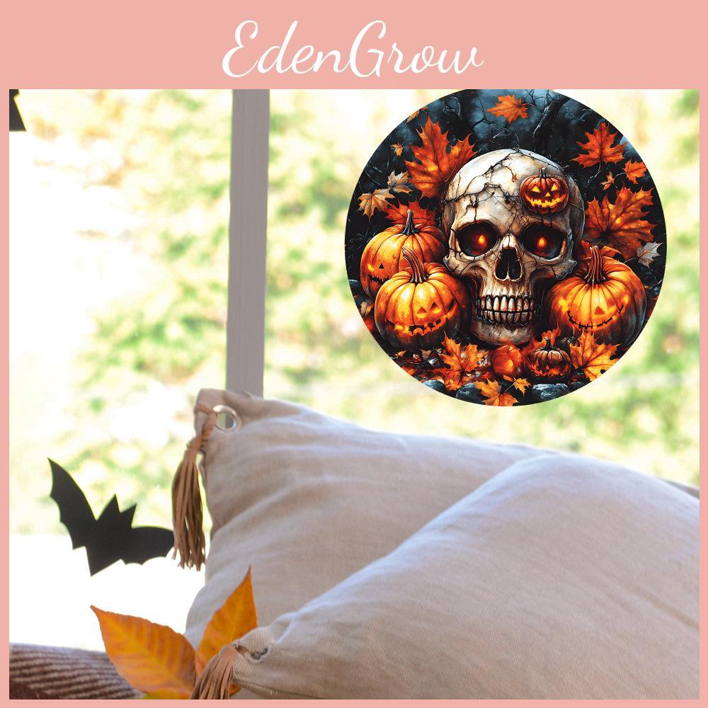Halloween Pumpkin Skull Uv Electrostatic Glass Showcase Home Stickers Decor