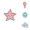 Trendy Animal Brooch In Metal Featuring Starfish Seahorse Shark And Jellyfish For Lovers Fashion
