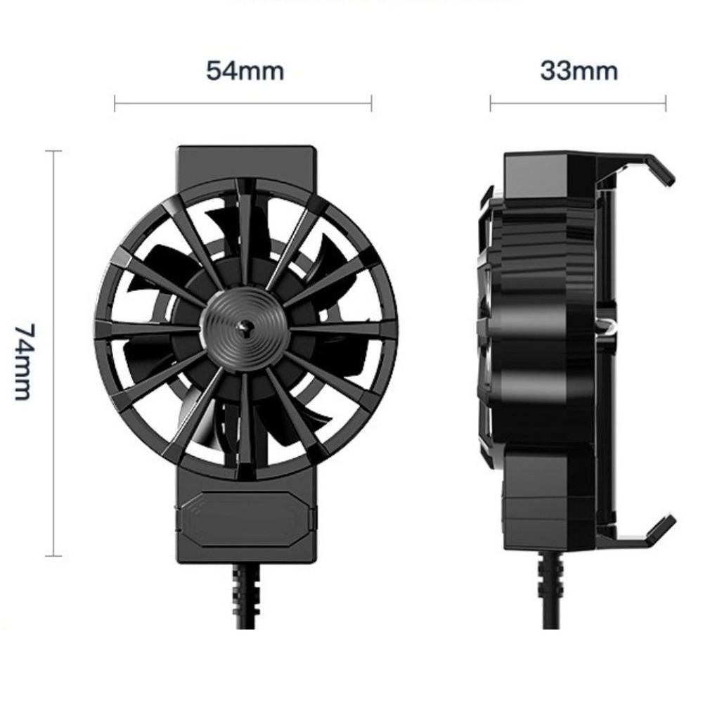 Mute Portable Phone Cooler Air-Cooled Mini Cooling Fan Phone Cooling Fan  for Gaming Enthusiasts